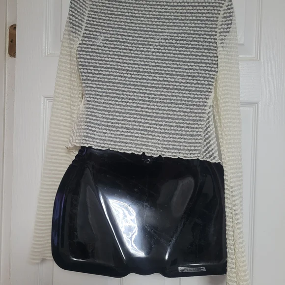 SHEIN Cream Textured Blouse with Front Tie - Picture 4 of 6